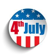 United States Independence Day Button