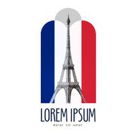 Paris logo design template France or Eiffel Tower icon