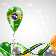 Flag of Brazil on balloon