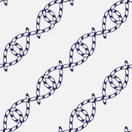 Vector seamless pattern with sea elements rope