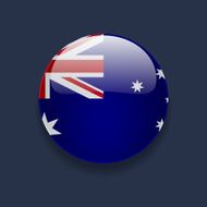 Round icon with flag of Australia