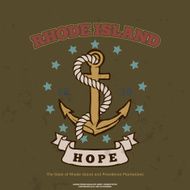 Anchor with rope and hope Design elements T-shirt print N2