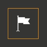 Simple stylish pixel icon flag Vector design N6