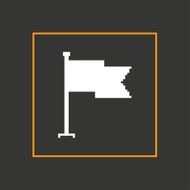 Simple stylish pixel icon flag Vector design N7