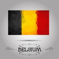 Vector geometric polygonal Belgium flag N2