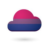 cloud with a bisexual pride flag