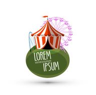 circus vector logo design template fun or fair icon