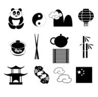 set of china icons