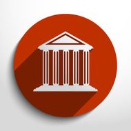 Vector bank school university building web icon N4