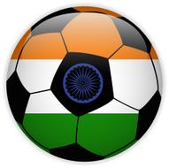 India Flag with Soccer Ball Background N3