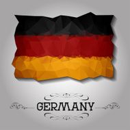 Vector geometric polygonal Germany flag N2