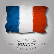 Vector geometric polygonal France flag