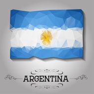 Vector geometric polygonal Argentina flag