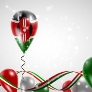 Flag of Kenya on balloon
