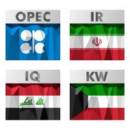 OPEC countries flags N4