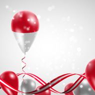 Flag of Indonesia on balloon