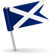 Scottish pin icon flag Vector illustration