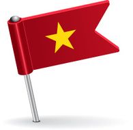 Vietnamese pin icon flag Vector illustration