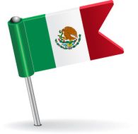 Mexico pin icon flag Vector illustration