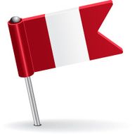 Peru pin icon flag Vector illustration