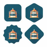 circus flat icon with long shadow eps10 N9