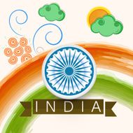 Indian Republic Day celebration with Ashoka Wheel N6