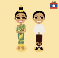 Cartoon Asean Laos