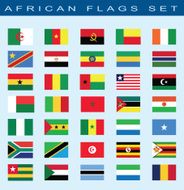 Set of African flags vector illustration N10