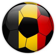 Belgium Flag with Soccer Ball Background N2