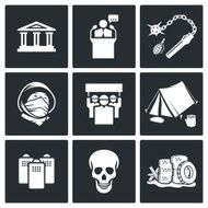 Protest icon set