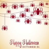 Spider Halloween string card in vector format N3