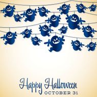 Ghost Halloween string card in vector format N3