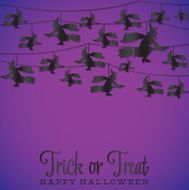 Witch Halloween string card in vector format N2