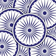 Indian wheel sticker card background in vector format N2