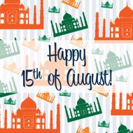 Happy Independence Day India card in vector format N4