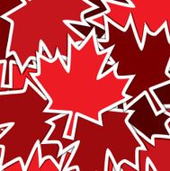 Sticker scatter Canada Day card in vector format N2