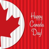 Happy Canada Day maple leaf card in vector format N2