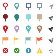 Vector Set of GPS Icons Map Markers and Pointers N2