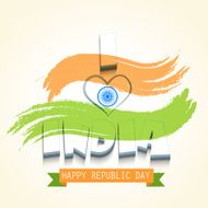 Indian Republic Day celebration poster with beautiful text