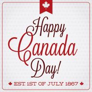 Happy Canada Day retro card in vector format N4