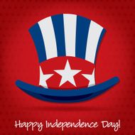 Patriotic Uncle Sam hat 4th of July card N15