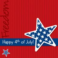 Happy Independence Day star cut out card in vector format N4
