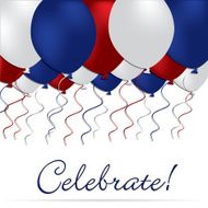 Celebrate independence Day balloon card in vector format
