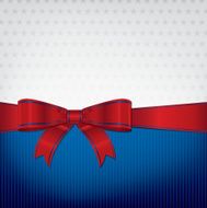 Happy Independence Day ribbon bow card in vector format N18
