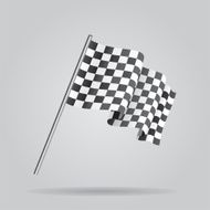 Waving Checkered racing flag Vector