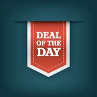 Deal of the day vertical ribbon bookmark tag element for N6