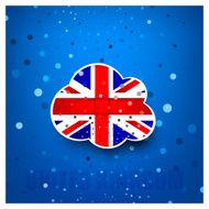 Festive cloud form flag of UK