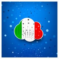 Festive cloud form flag of Italy