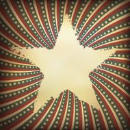Patriotic background with grunge star-shaped label Vector EPS1