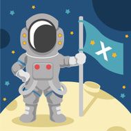 Astronaut vector flat illustration